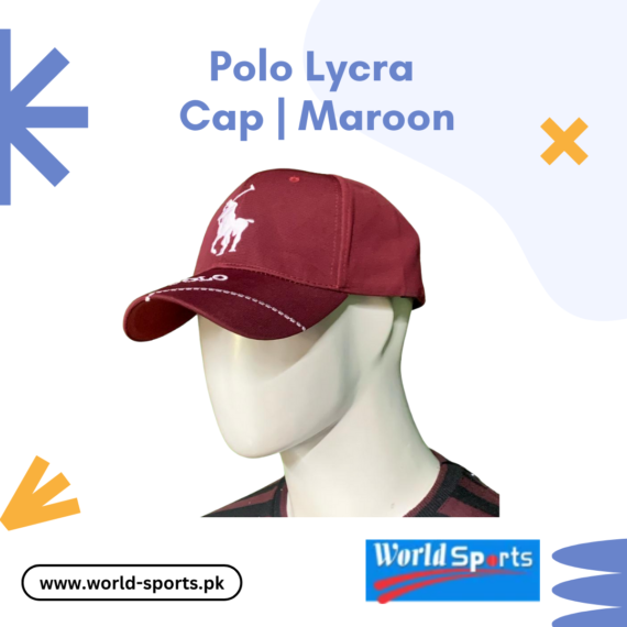 Polo Lycra Cap | Maroon – Stylish & Stretchable Sports Cap for Men