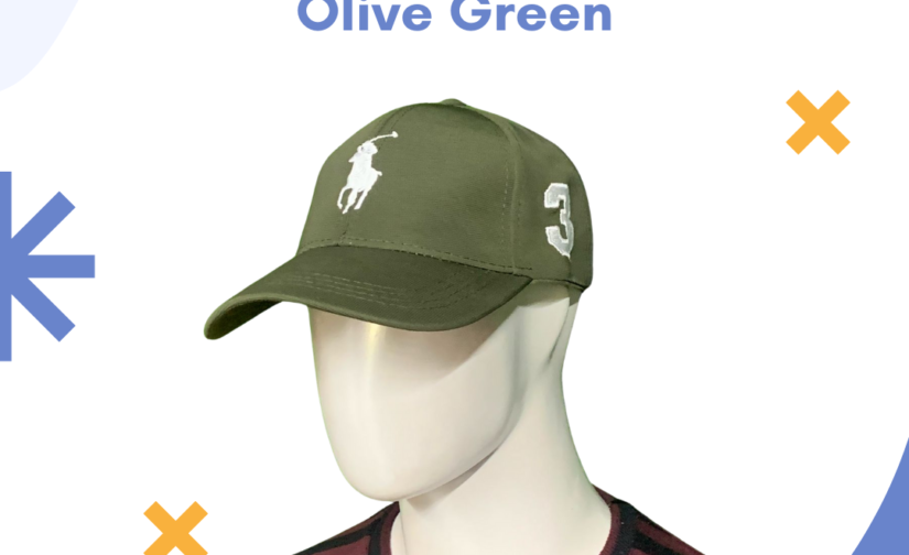 Polo Lycra Cap for Men – Stretchable & Breathable Olive Green Sports Cap for Outdoor & Casual Wear