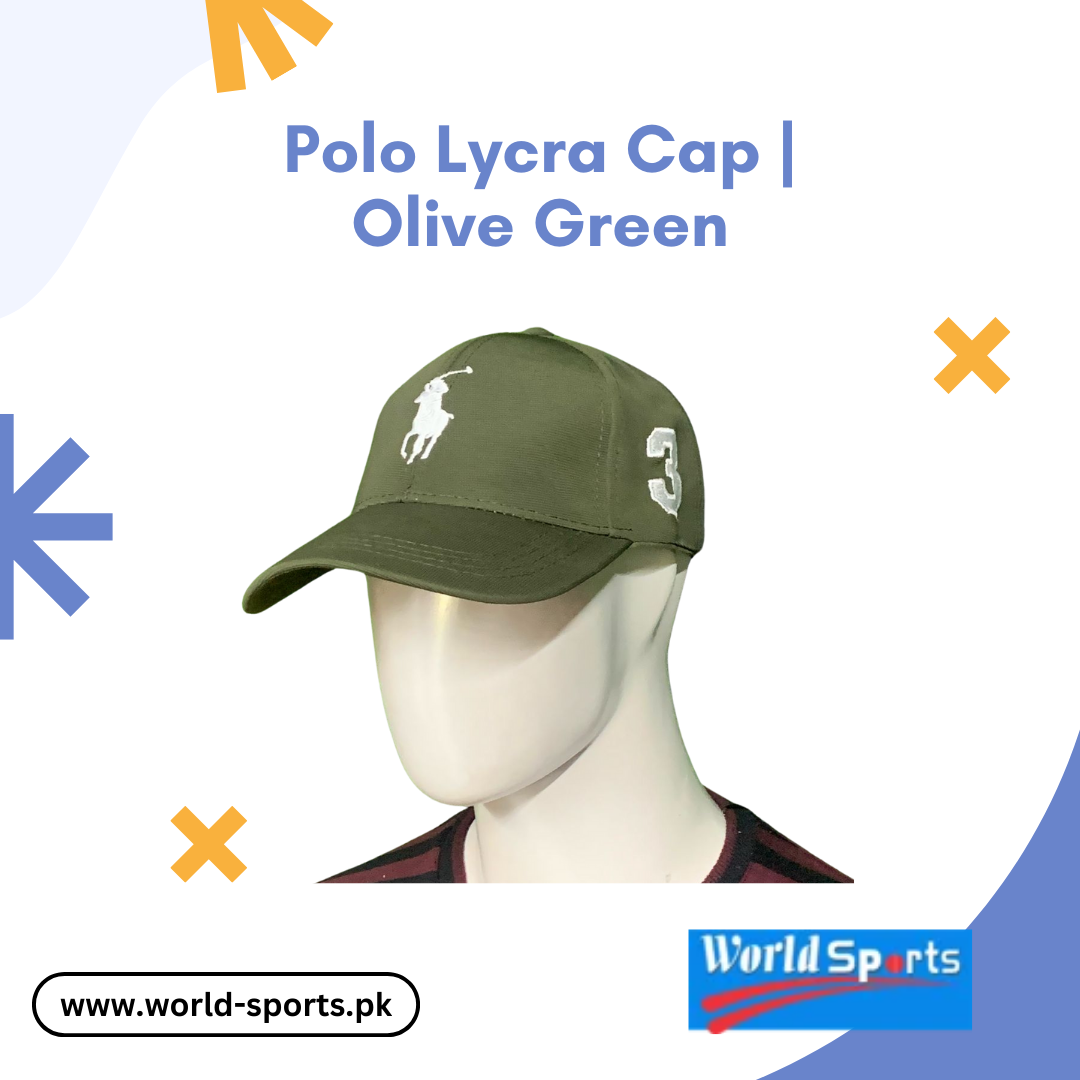 Polo Lycra Cap for Men – Stretchable & Breathable Olive Green Sports Cap for Outdoor & Casual Wear