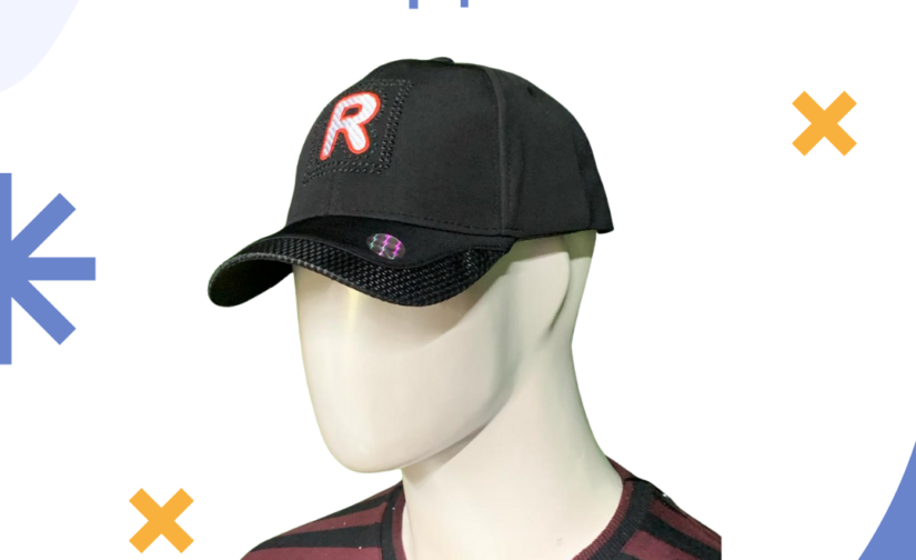 R Lycra Cap | Black – Premium Stretchable & Breathable Sports Cap for Men