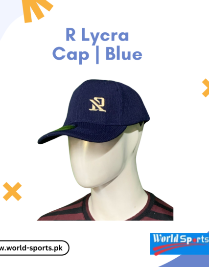 R Lycra Cap for Men – Stretchable & Breathable Blue Sports Cap for Outdoor & Casual Wear
