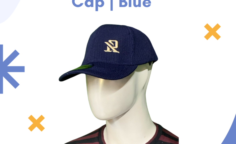 R Lycra Cap for Men – Stretchable & Breathable Blue Sports Cap for Outdoor & Casual Wear