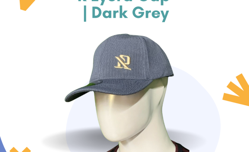 R Lycra Cap for Men – Stretchable & Breathable Dark Grey Sports Cap for Outdoor & Casual Wear