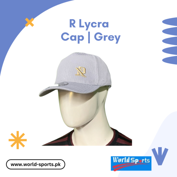 R Lycra Cap for Men – Stretchable & Breathable Grey Sports Cap for Outdoor & Casual Wear
