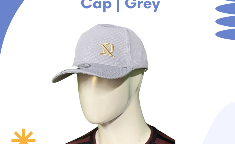 R Lycra Cap for Men – Stretchable & Breathable Grey Sports Cap for Outdoor & Casual Wear