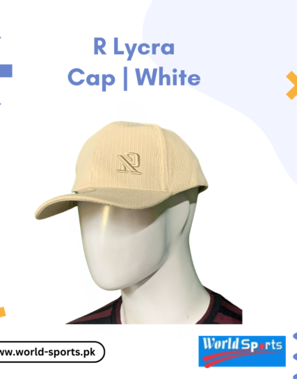 R Lycra Cap for Men – Stretchable & Breathable White Sports Cap for Outdoor & Casual Wear