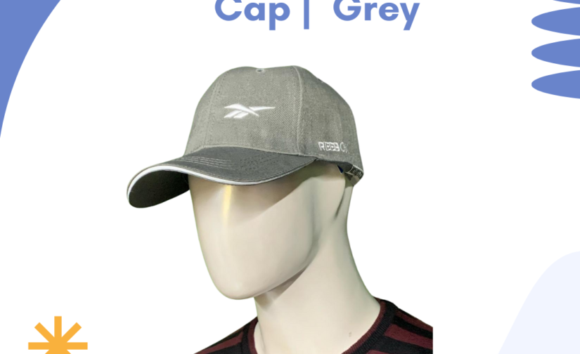 Reebok Cotton Cap for Men | Adjustable Grey Baseball Cap – Breathable & Stylish