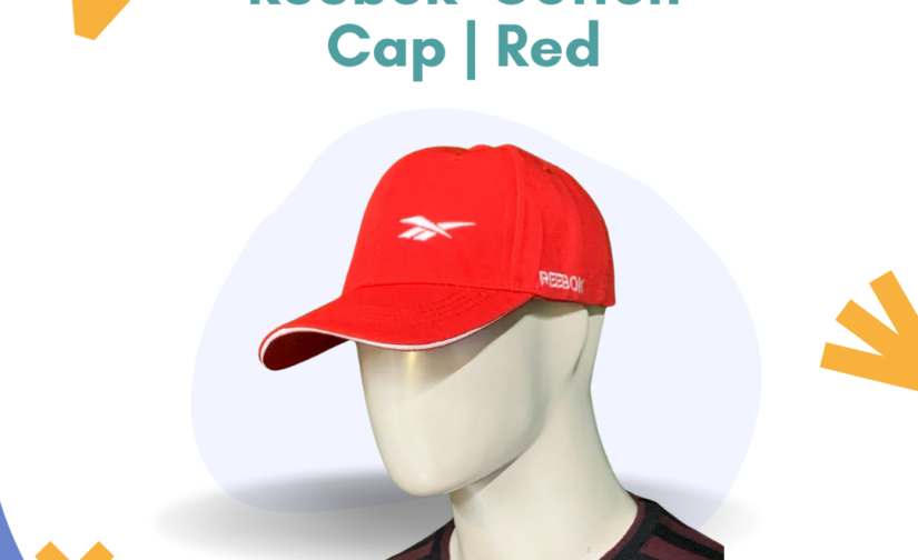 Reebok Cotton Cap for Men | Premium Adjustable Red Baseball Cap – Stylish & Breathable