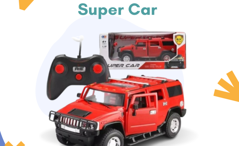 Remote Control Super Car – High-Speed RC Sports Car with LED Lights & Rechargeable Battery