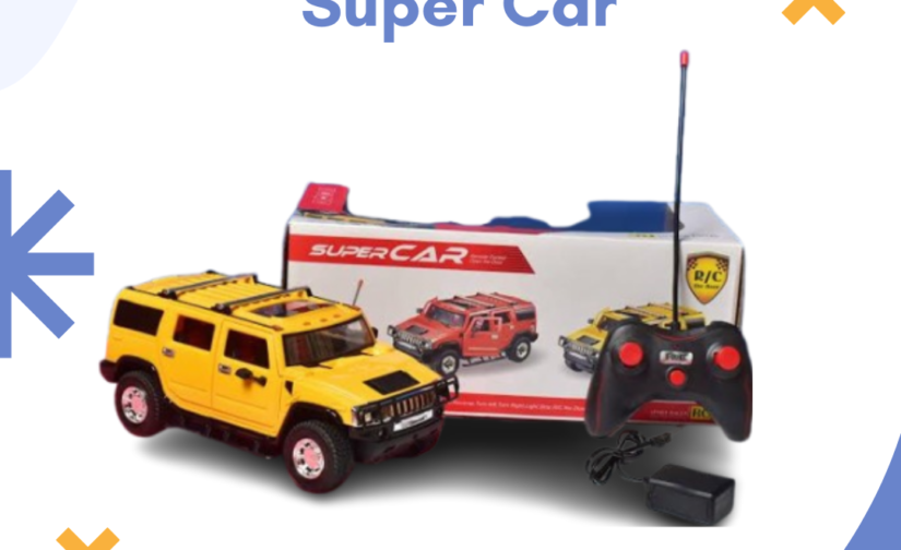 Remote Control Super Car – High-Speed RC Racing Car with LED Lights & Rechargeable Battery