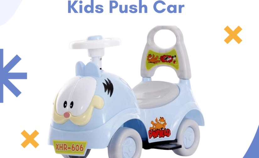 Garfield-Themed Kids Push Car – Fun Ride-On Toy for Toddlers with Steering Wheel, Music & Under-Seat Storage