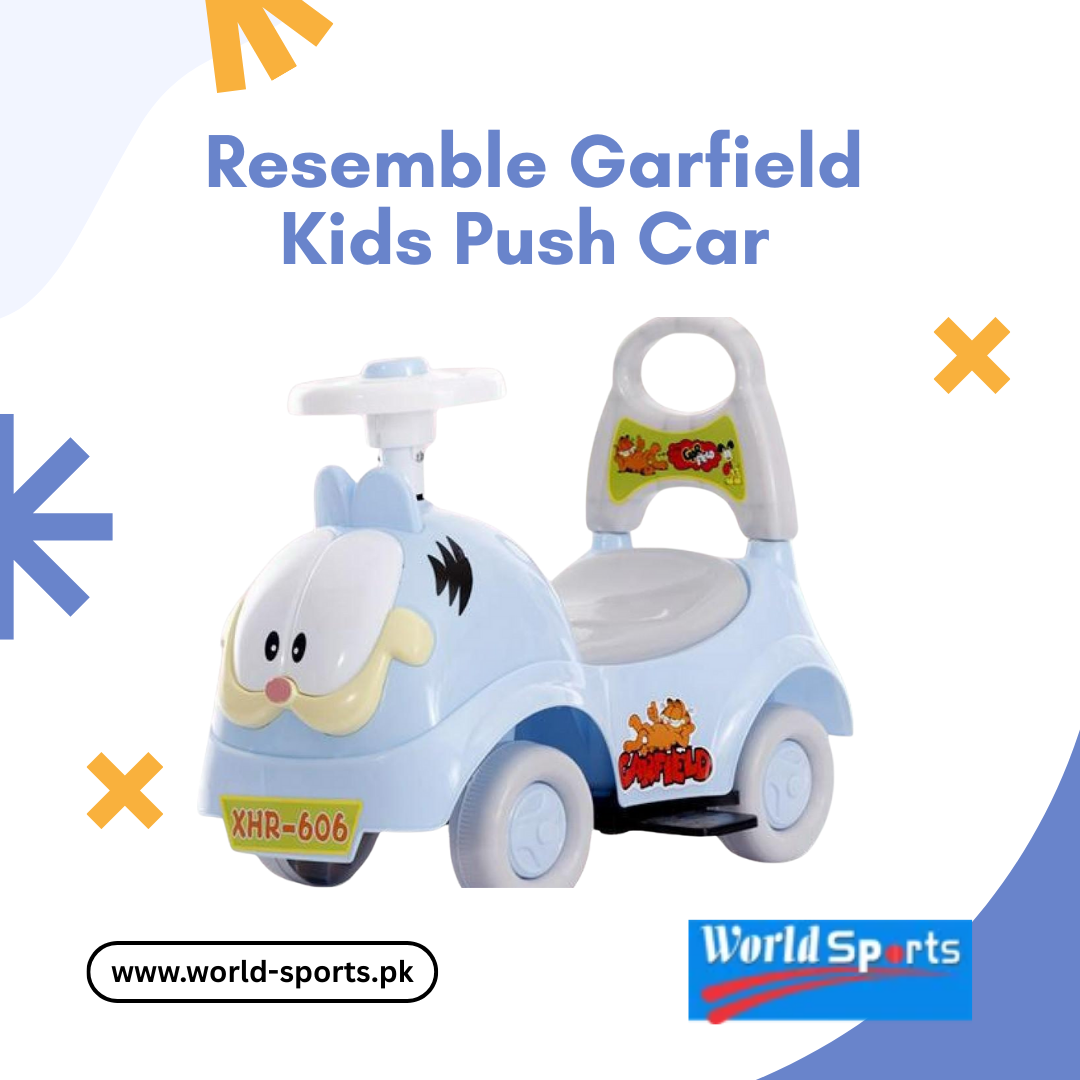 Garfield-Themed Kids Push Car – Fun Ride-On Toy for Toddlers with Steering Wheel, Music & Under-Seat Storage