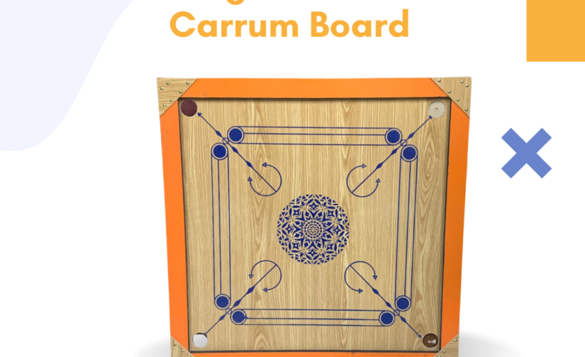 Single Palai Carrom Board – Classic Wooden Carrom Board with Smooth Playing Surface & Durable Frame