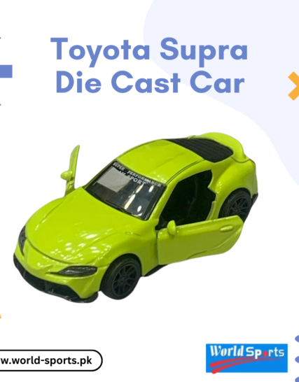 Toyota Supra Die-Cast Car – 1:32 Scale JDM Sports Car Model with Pull-Back Action & Openable Doors