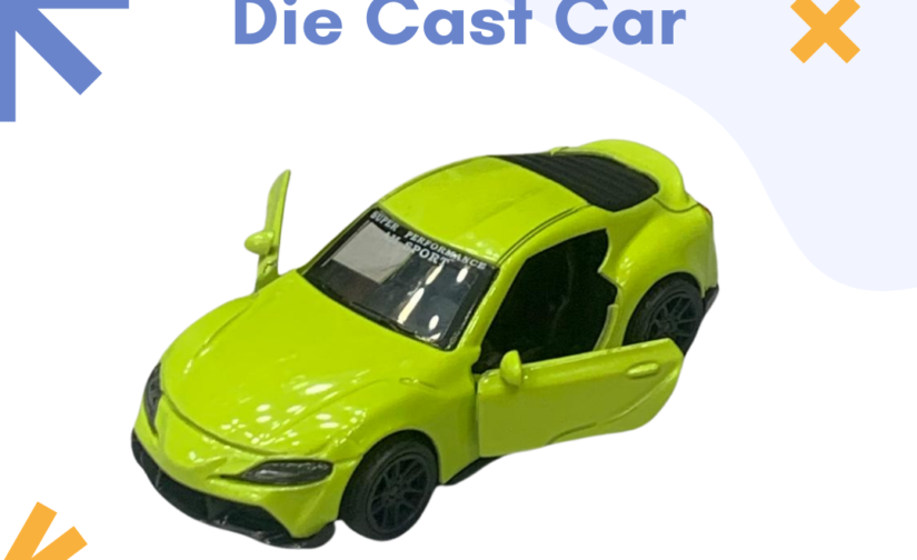 Toyota Supra Die-Cast Car – 1:32 Scale JDM Sports Car Model with Pull-Back Action & Openable Doors