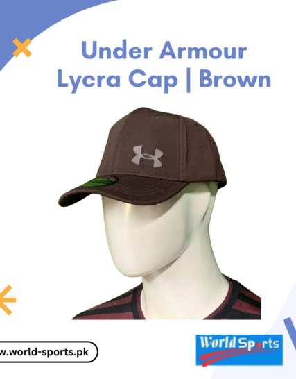 Under Armour Lycra Cap for Men – Stretchable & Breathable Brown Sports Cap for Outdoor & Workout