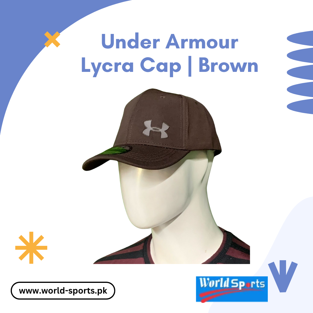Under Armour Lycra Cap for Men – Stretchable & Breathable Brown Sports Cap for Outdoor & Workout