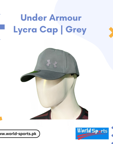 Under Armour Lycra Cap for Men – Stretchable & Breathable Grey Sports Cap for Outdoor & Workout