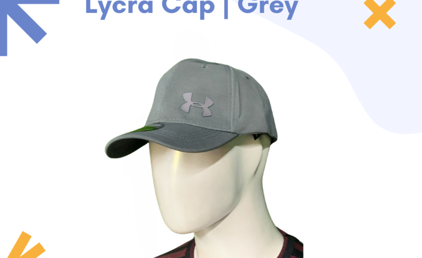 Under Armour Lycra Cap for Men – Stretchable & Breathable Grey Sports Cap for Outdoor & Workout