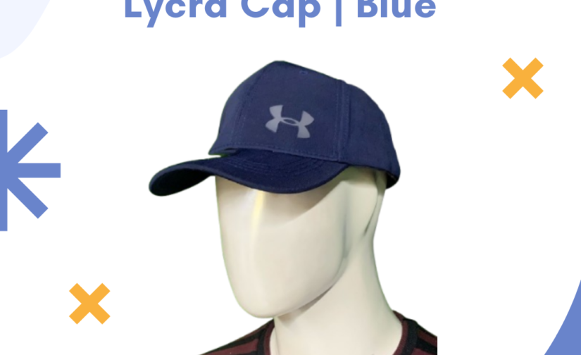 Under Armour Lycra Cap for Men – Stretchable & Breathable Blue Sports Cap for Outdoor & Workout