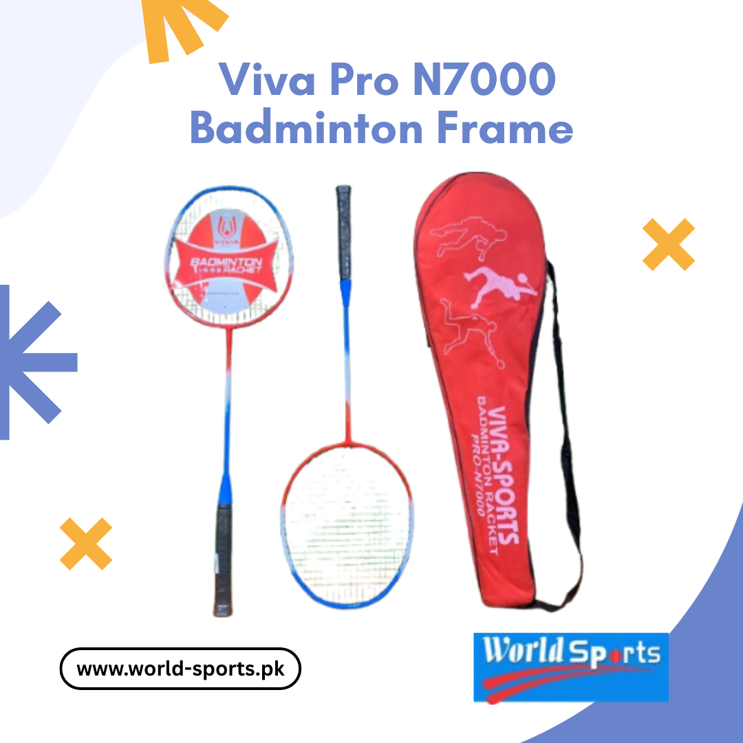 Viva Pro N7000 Badminton Frame – Lightweight Carbon Fiber Racket Frame for Speed, Power & Precision