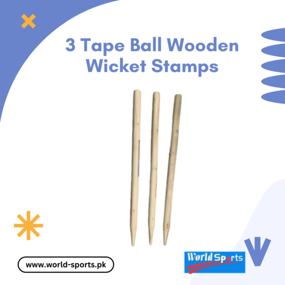3 Tape Ball Wooden Wicket Stumps – Premium Quality Wooden Cricket Stumps for Tape Ball Games