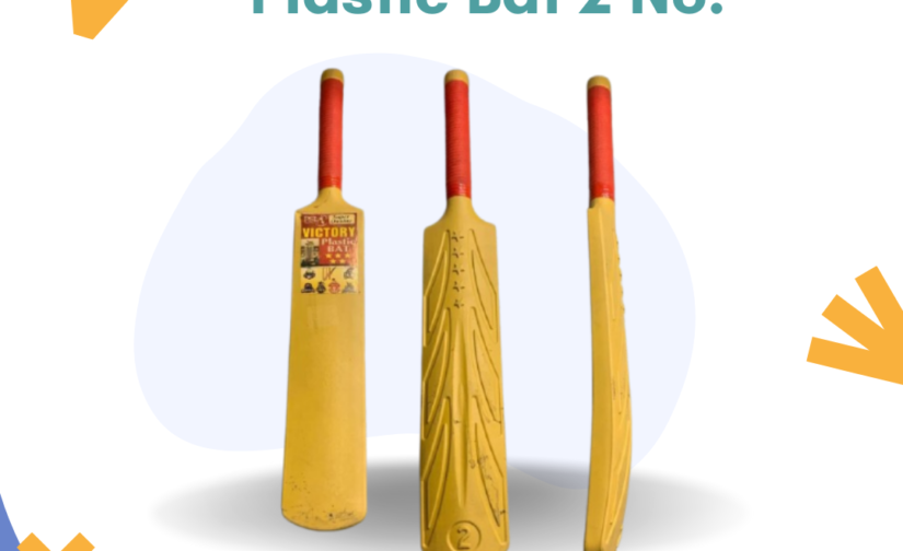 Plastic Bat 2 No – Durable & Lightweight Cricket Bat for Kids and Beginners